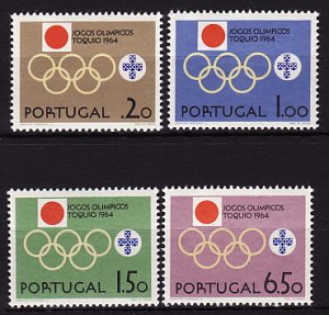 Португалия, 1964, Летняя Олимпиада, Токио, 4 марки